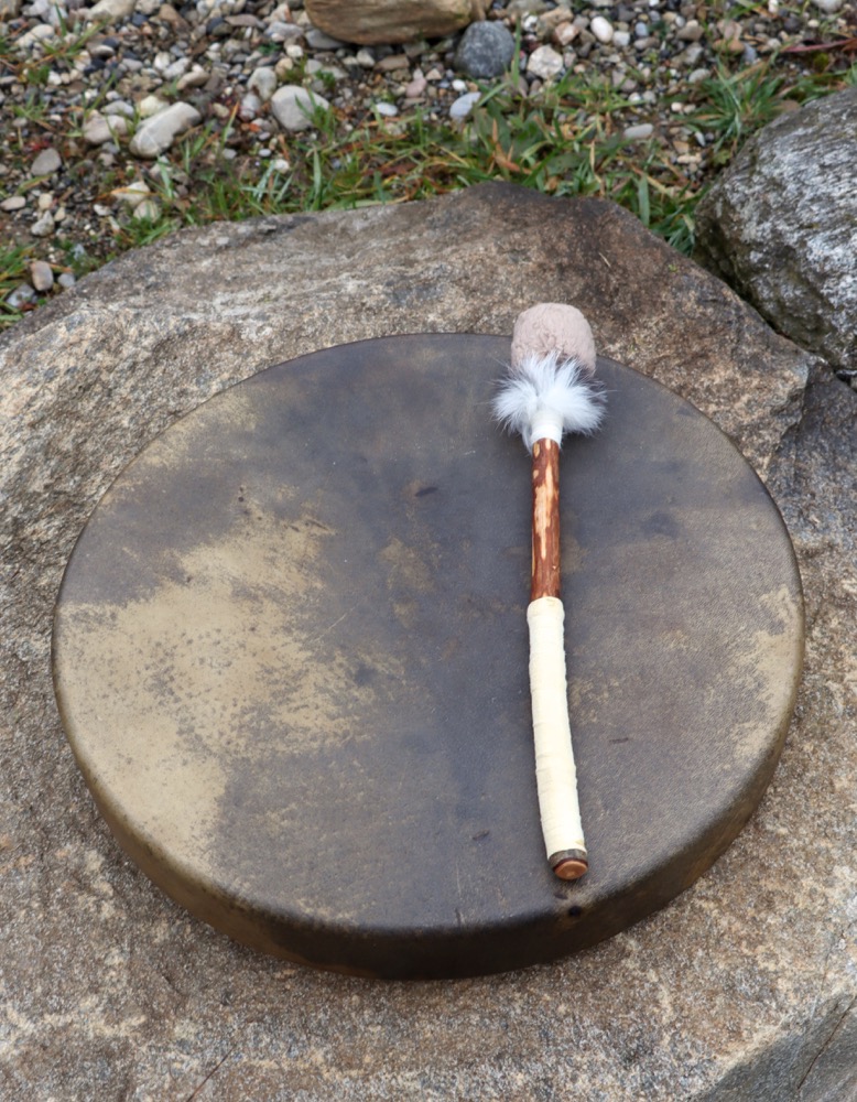 Schamanen Trommel Rothirsch Bulle 46 cm ungeschmückt