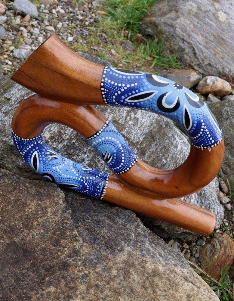 Schlangen Didgeridoo bemalt D# 432 hz 