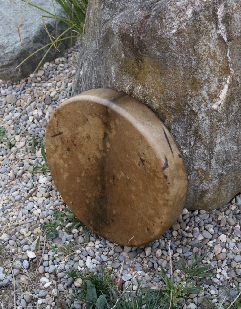 Neumondritual Trommel August 26 Rothirsch Bulle 35 cm
