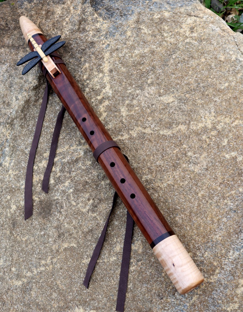 Gebetsflöte Liebhaberflöte Walnuss Ahorn Libelle E 432 hz