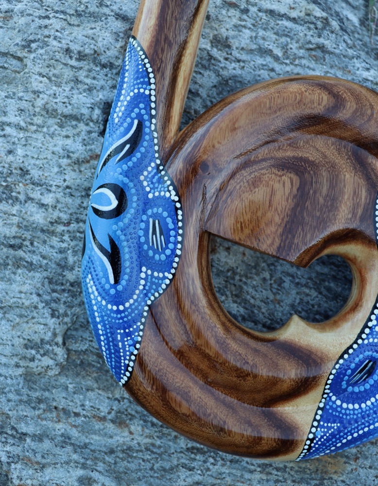 Reise Didgeridoo Didgeschnecke Teak C# 432 hz