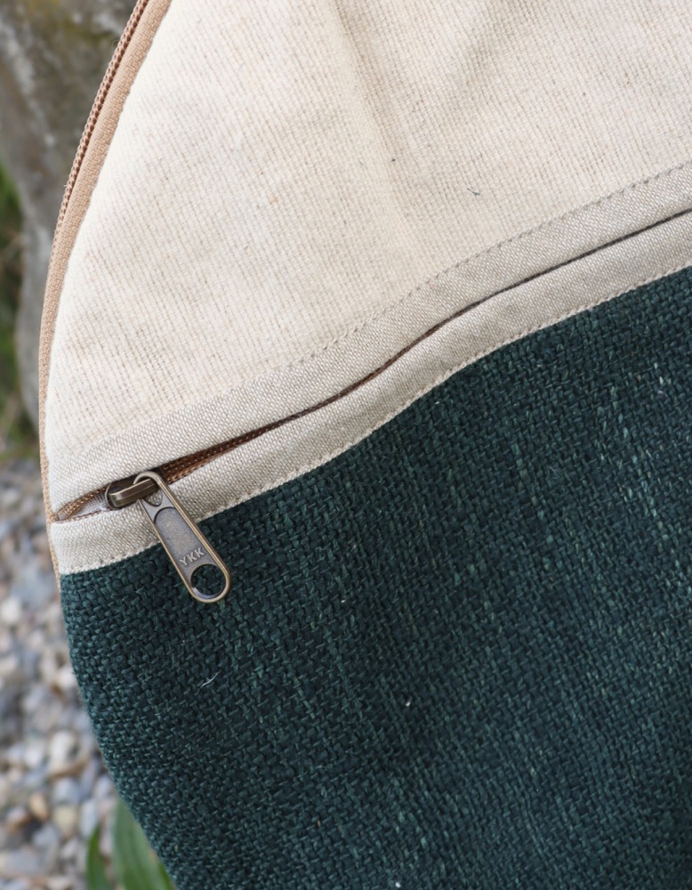 Trommeltasche Hanf mit Rucksackgurten 40 /41 cm 