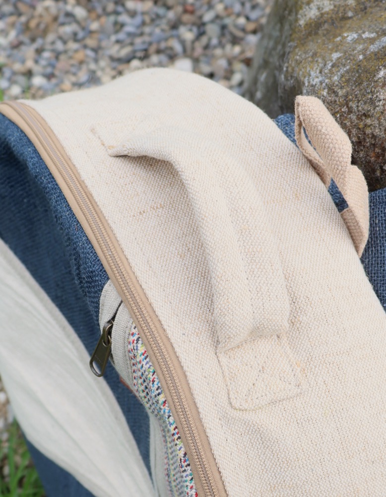 Trommeltasche Hanf mit Rucksackgurten 45/46 cm 