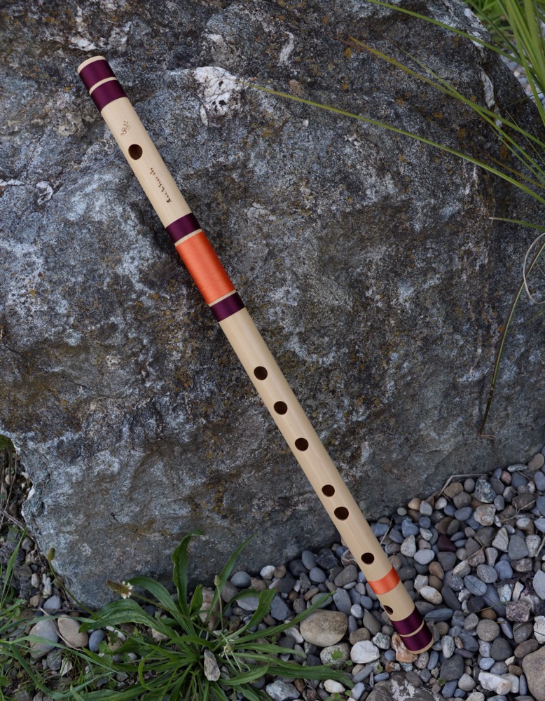 Bansuri Flöte Bambus A# 440 hz inkl. Hartschalenköcher 