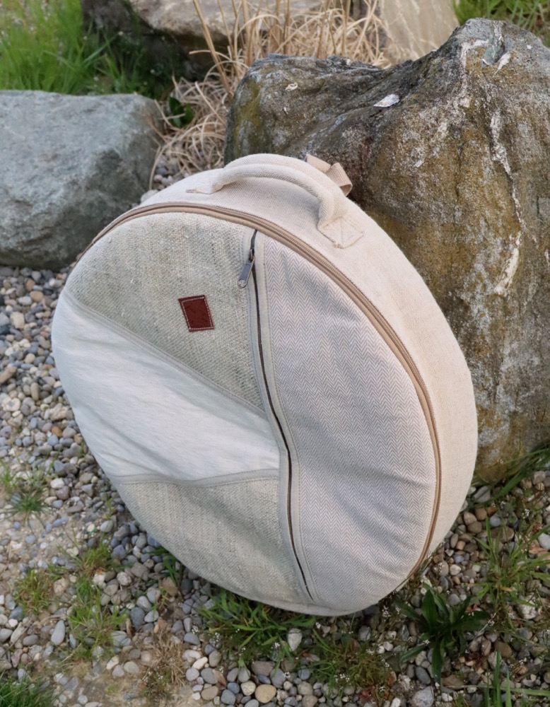 Trommeltasche Hanf mit Rucksackgurten 45/46 cm 