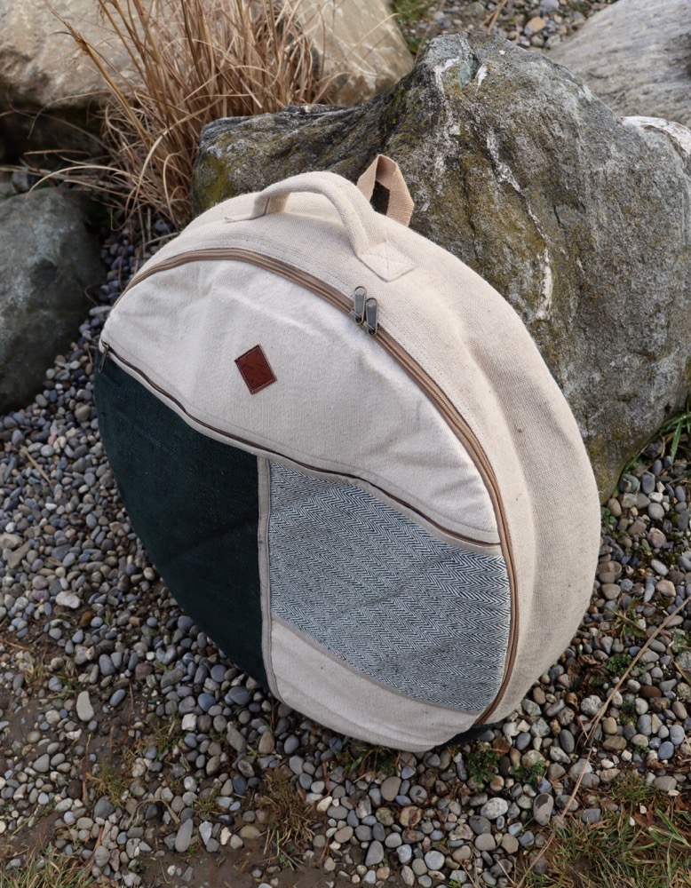 Trommeltasche Hanf mit Rucksackgurten 50/51 cm 