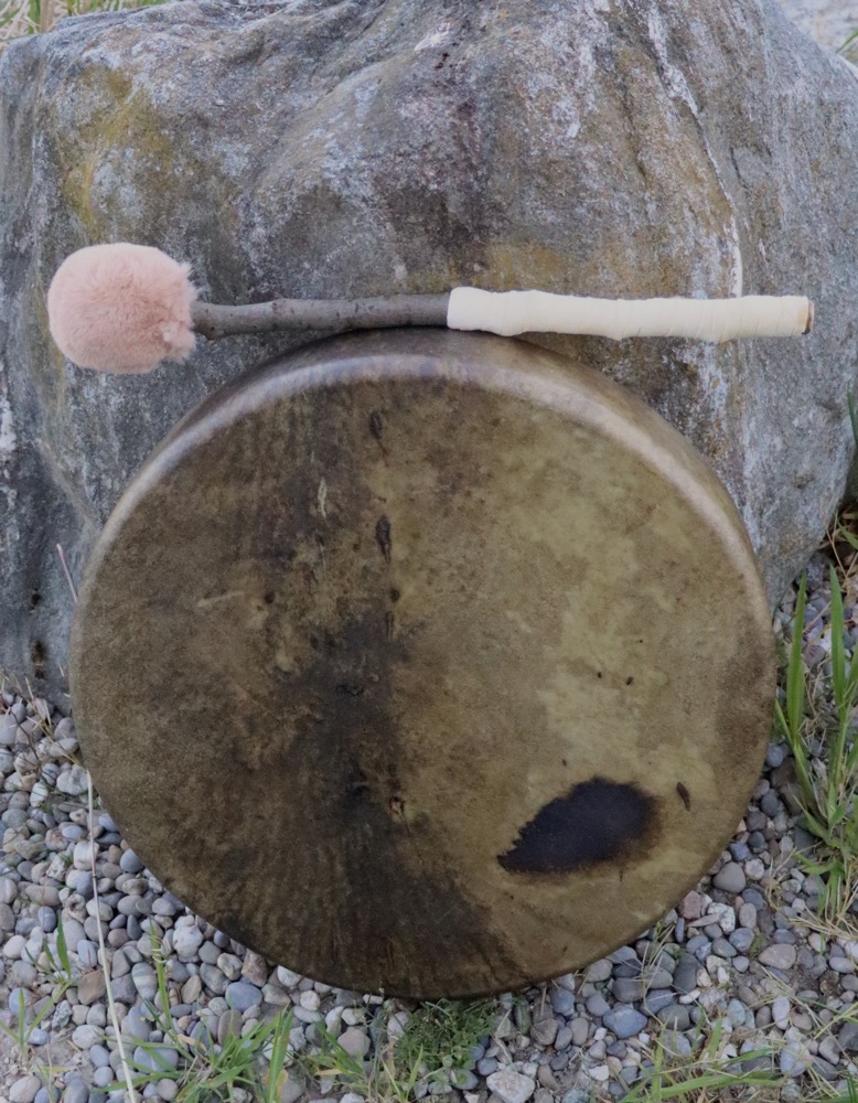 Neumondritual Trommel April 26 Rothirsch Bulle 40 cm 