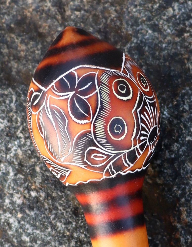 Kürbis Rassel Ritual Rassel Peru klein