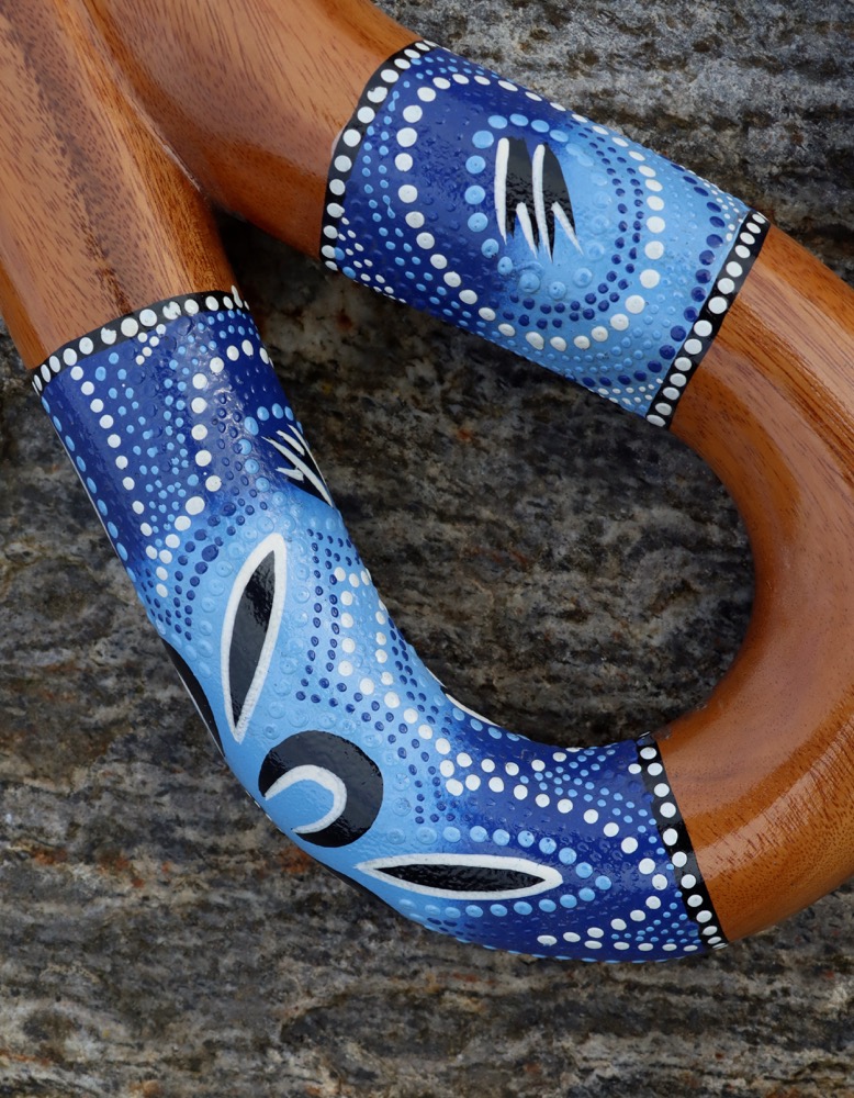Schlangen Didgeridoo bemalt D# 432 hz 
