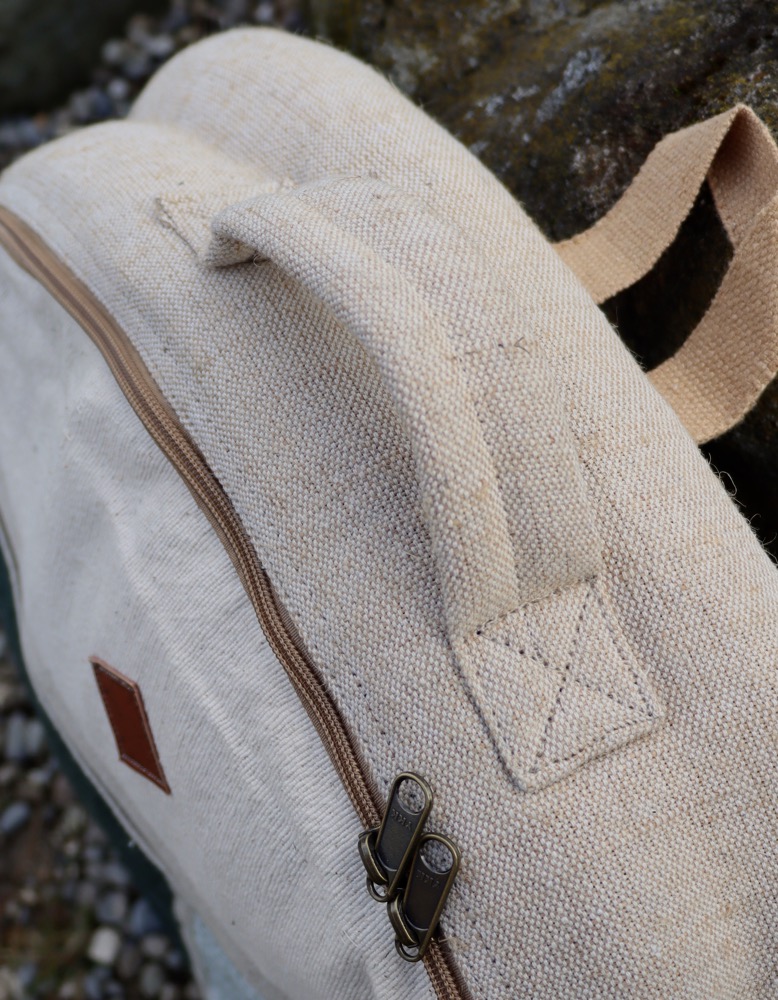 Trommeltasche Hanf mit Rucksackgurten 50/51 cm 