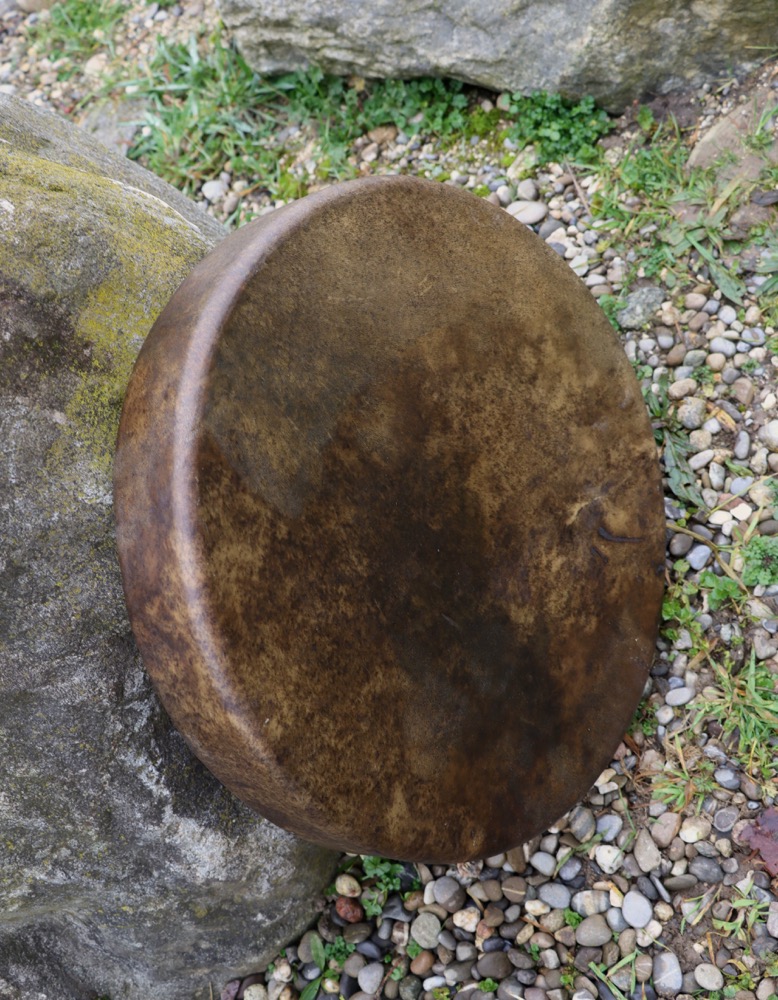 Vollmondritual Trommel Dez 25 Rothirsch Bulle 41 cm