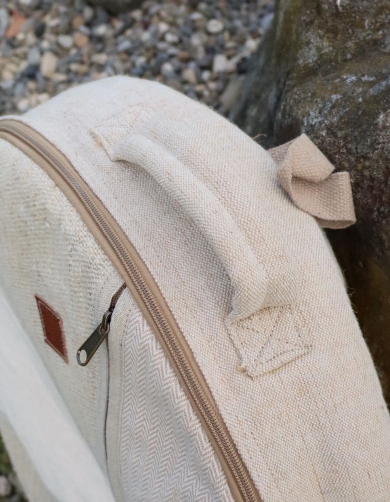 Trommeltasche Hanf mit Rucksackgurten 45/46 cm 