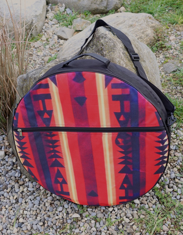 Trommeltasche mit Pendleton Muster Trommelgrösse 50-52 cm 