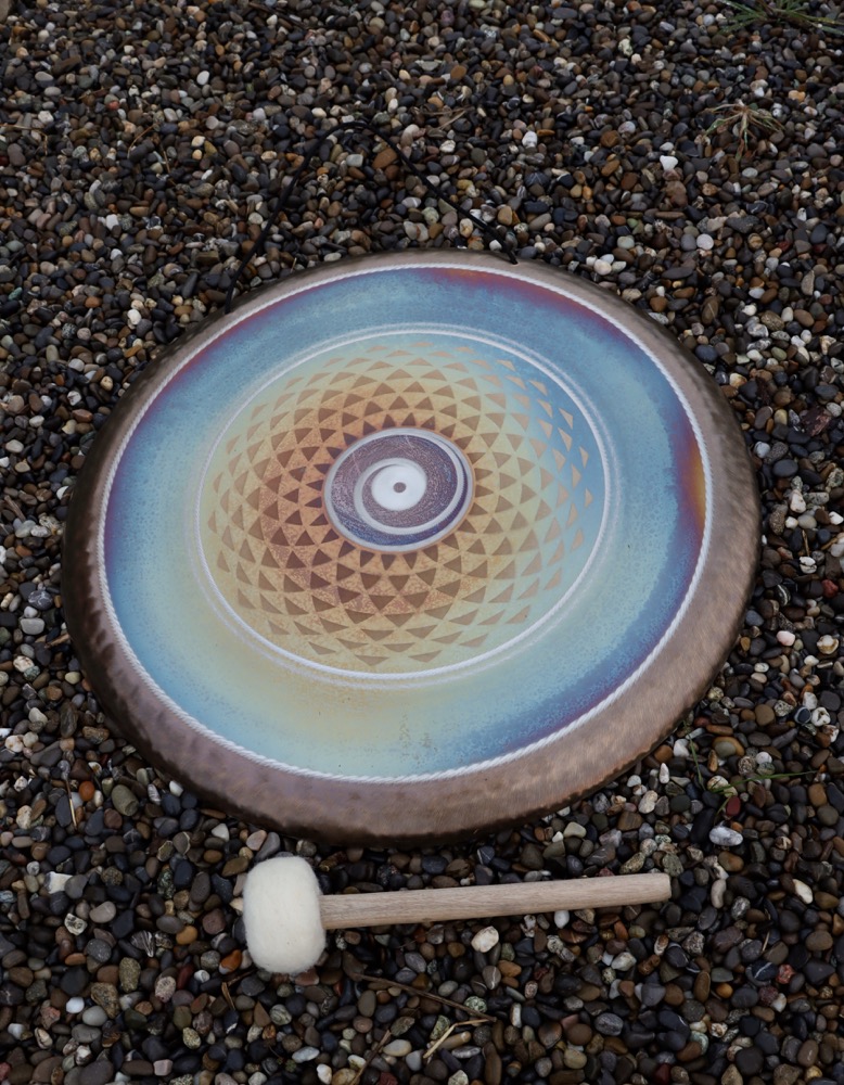 WOM GONG Vox Spirale - fire printed 70 cm 