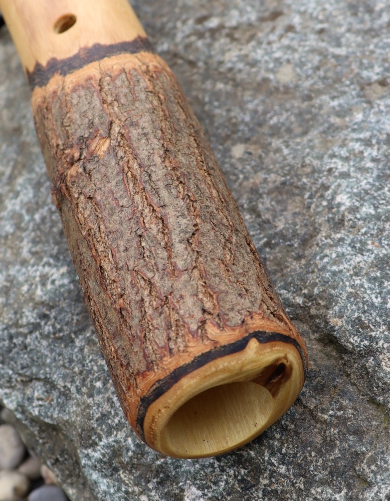 Gebetsflöte Holunder D Flöte 432 Bergkristall