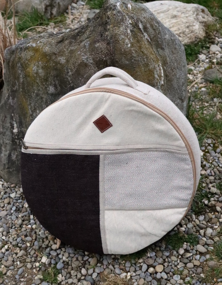 Trommelmasche Hanf mit Rucksackträgern 40-42 cm