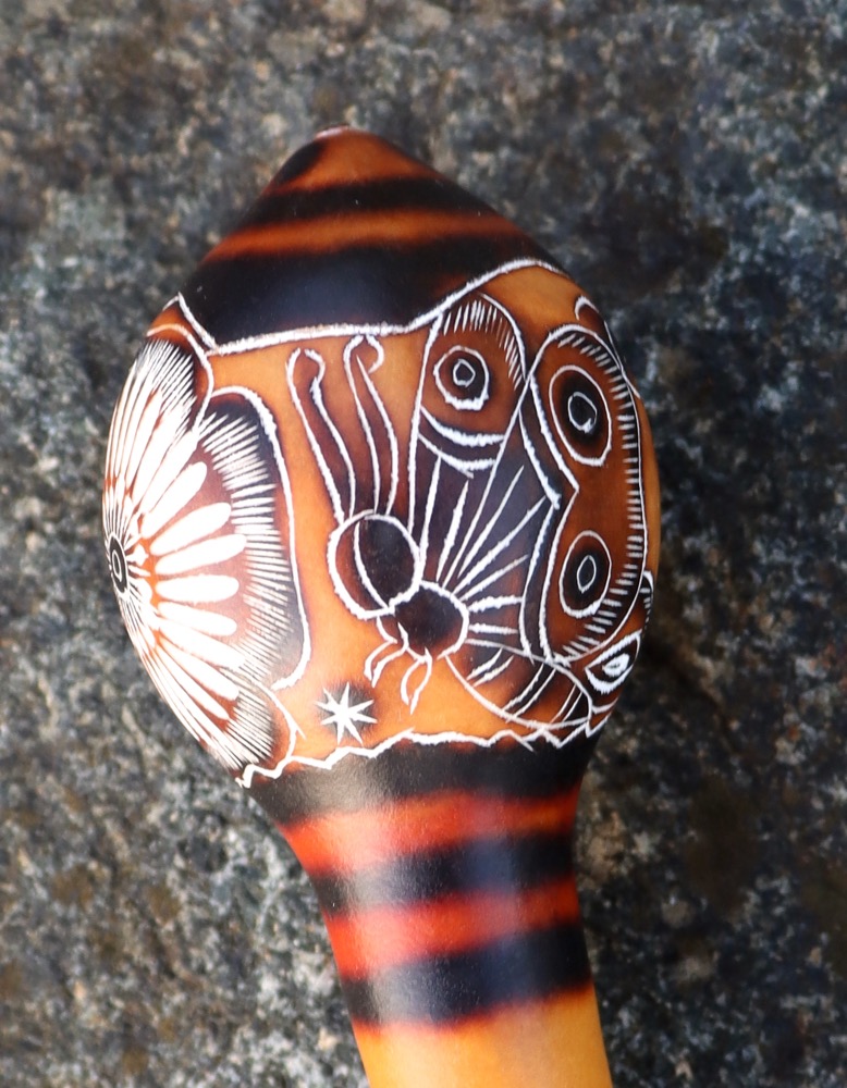 Kürbis Rassel Ritual Rassel Peru klein