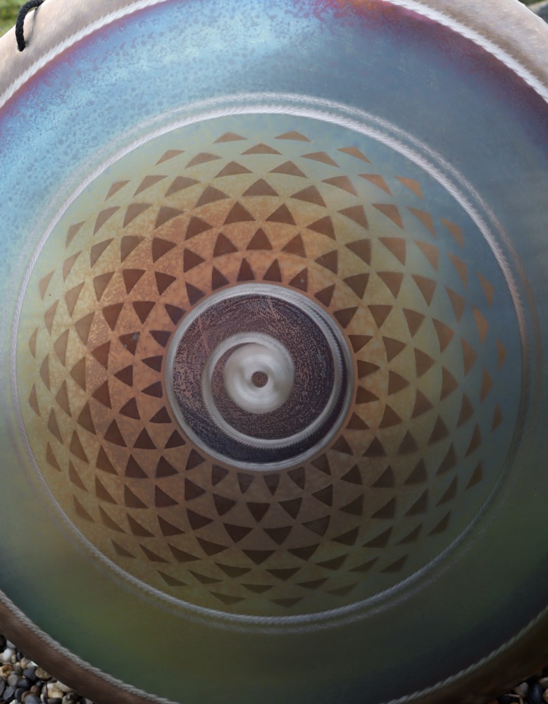 WOM GONG Vox Spirale - fire printed 70 cm 