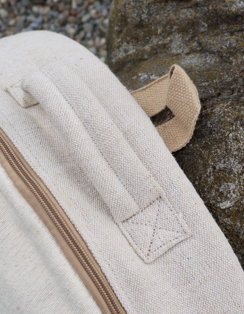 Trommeltasche Hanf mit Rucksackgurten 50/51 cm