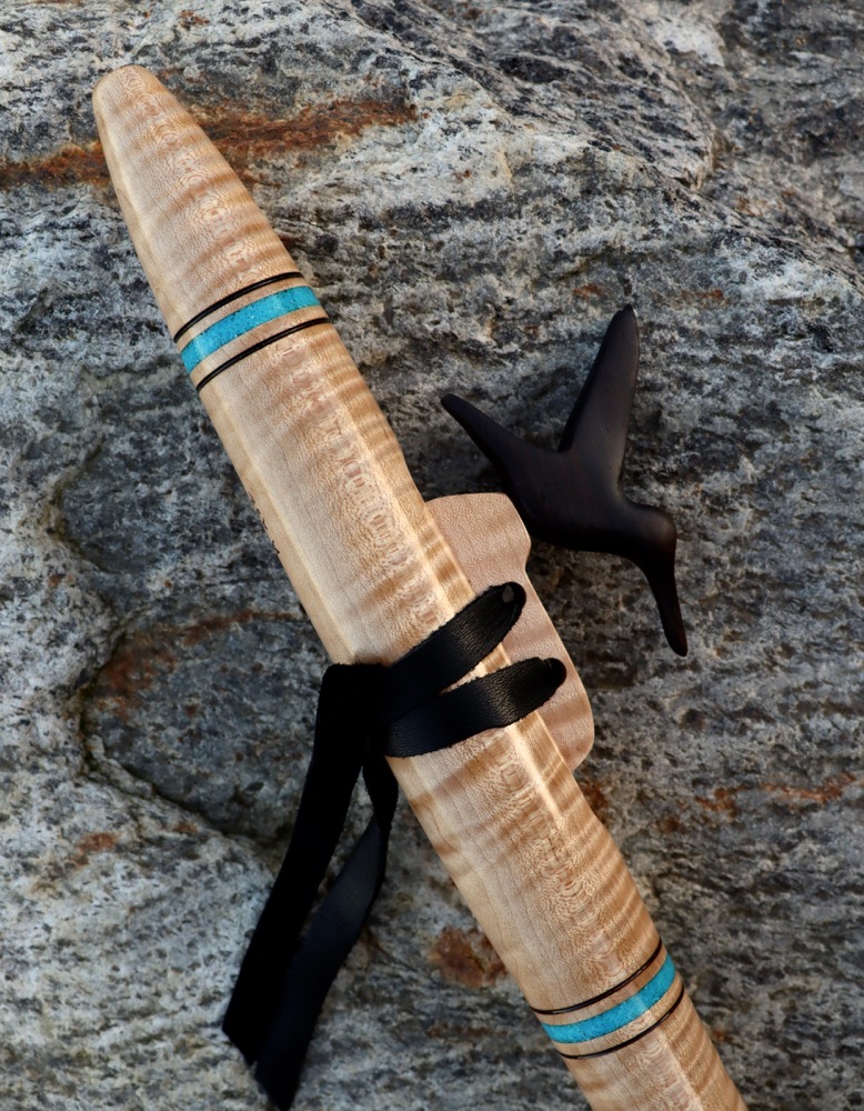 Liebhaberflöte Tiger Mapel Totem Kolibri a Flöte  432 hz