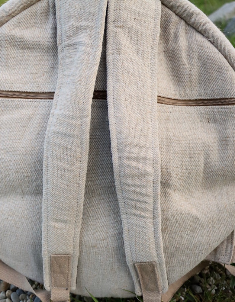 Trommeltasche Hanf mit Rucksackgurten 45/46 cm 