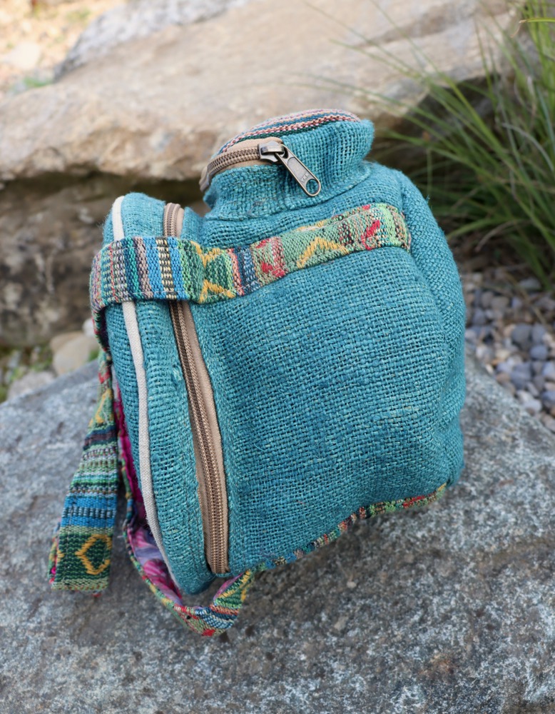 wunderbare Tasche für Klangschalen Set bis 18 cm Hanfstoff