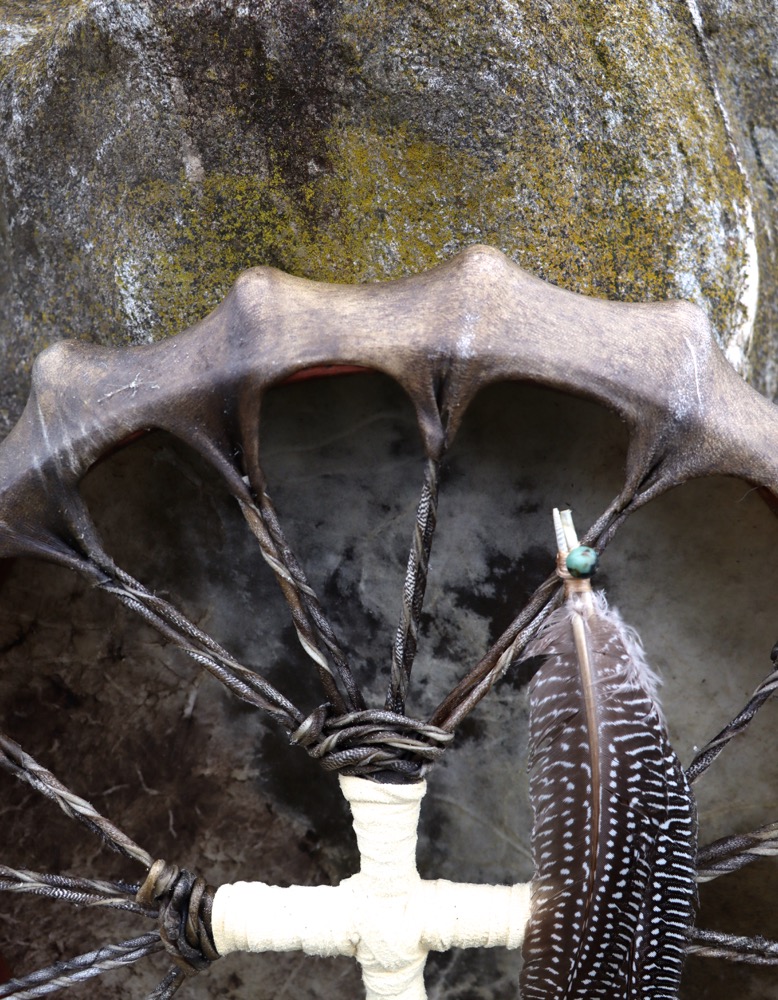 Schamanen Trommel Neumond Dez 25 Rothirsch Bulle 40 cm