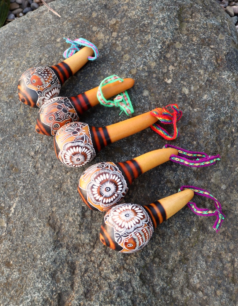 Kürbis Rassel Ritual Rassel Peru klein