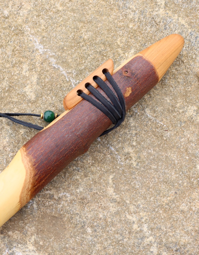 AKTION! Indianerflöte Hartriegel Jade Kugeln f# 432 hz