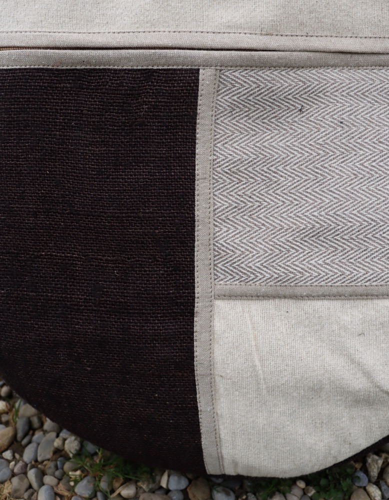 Trommelmasche Hanf mit Rucksackträgern 40-42 cm