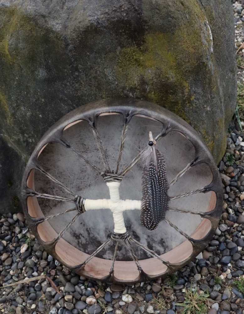 Schamanen Trommel Vollmond Feb. 26 Rothisch Bulle 35,5 cm