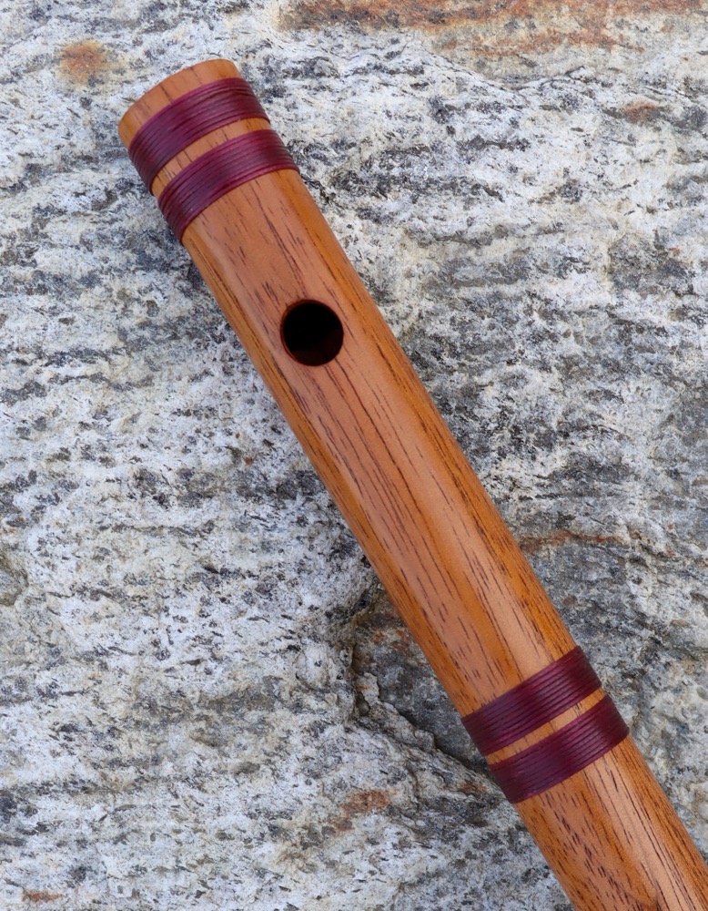 Bansuri Flöte aus Mahagoni Holz E 440 hz