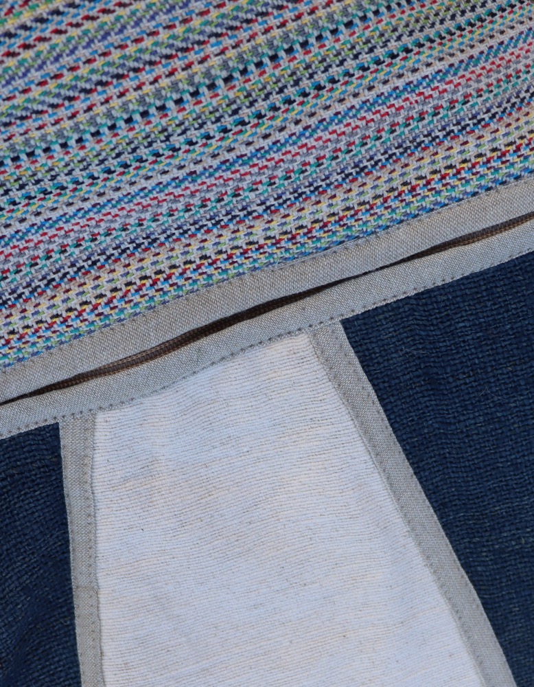 Trommeltasche Hanf mit Rucksackgurten 40-42 cm 