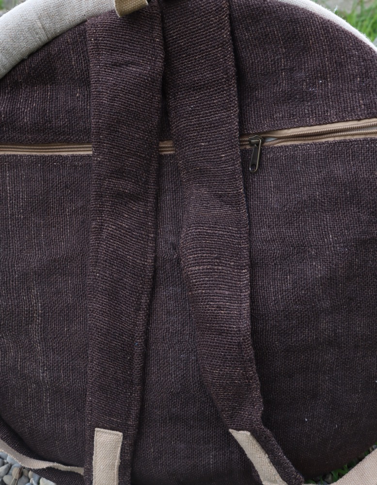 Trommeltasche Hanf mit Rucksackgurten 50/51 cm