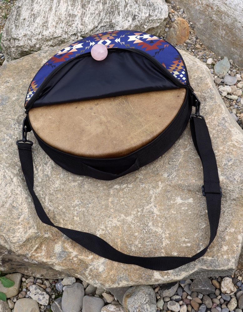 Trommeltasche mit Pendelton Muster Trommelgrösse 45/46 cm 