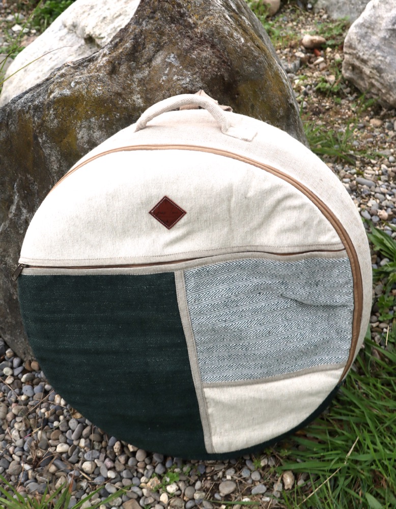 Trommeltasche Hanf mit Rucksackgurten 45/46 cm 