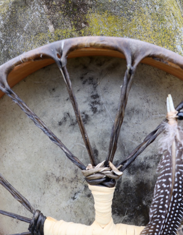 Vollmondritual Trommel Dez 25 Rothirsch Bulle 41 cm