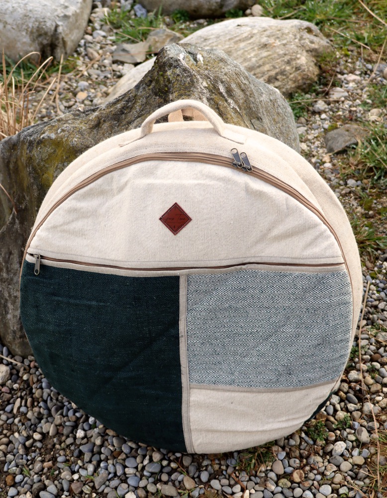 Trommeltasche Hanf mit Rucksackgurten 50/51 cm 