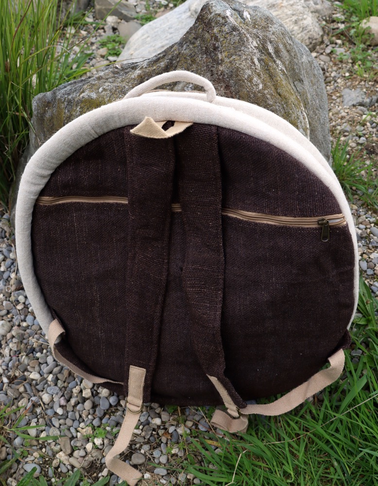 Trommeltasche Hanf mit Rucksackgurten 50/51 cm