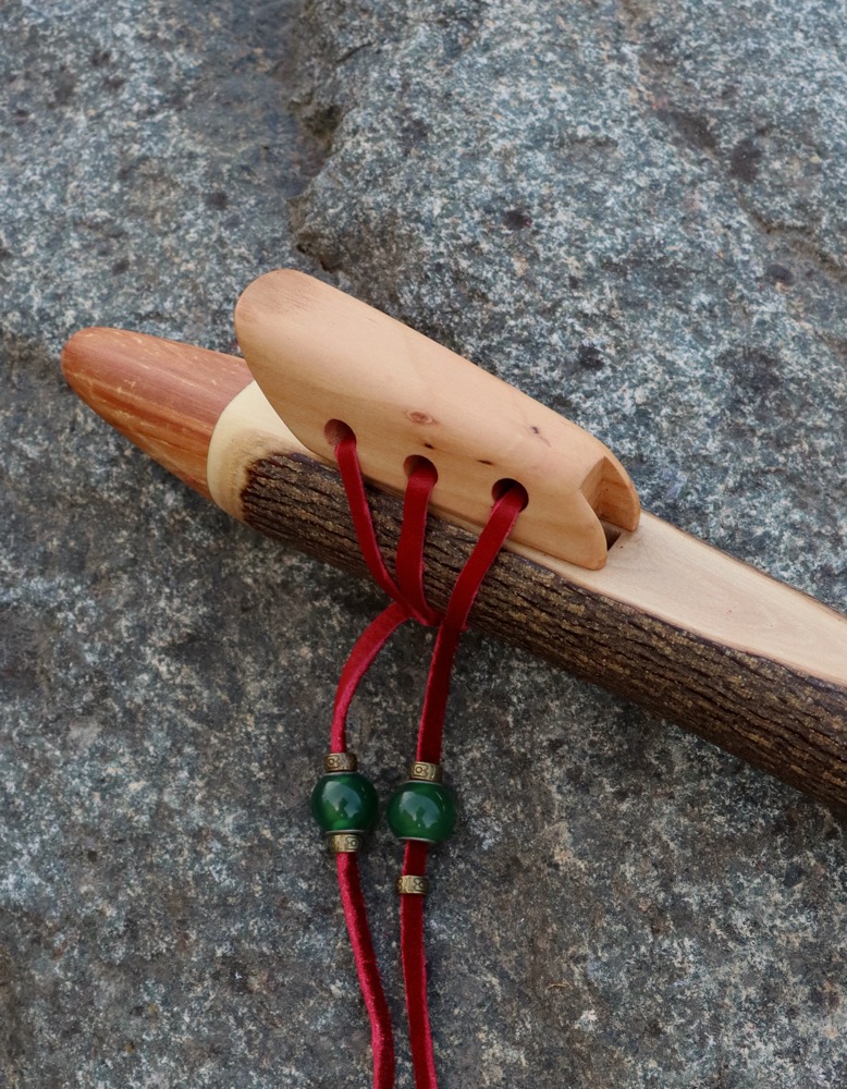Gebetsflöte Hartriegel a Flöte Jade  432 hz