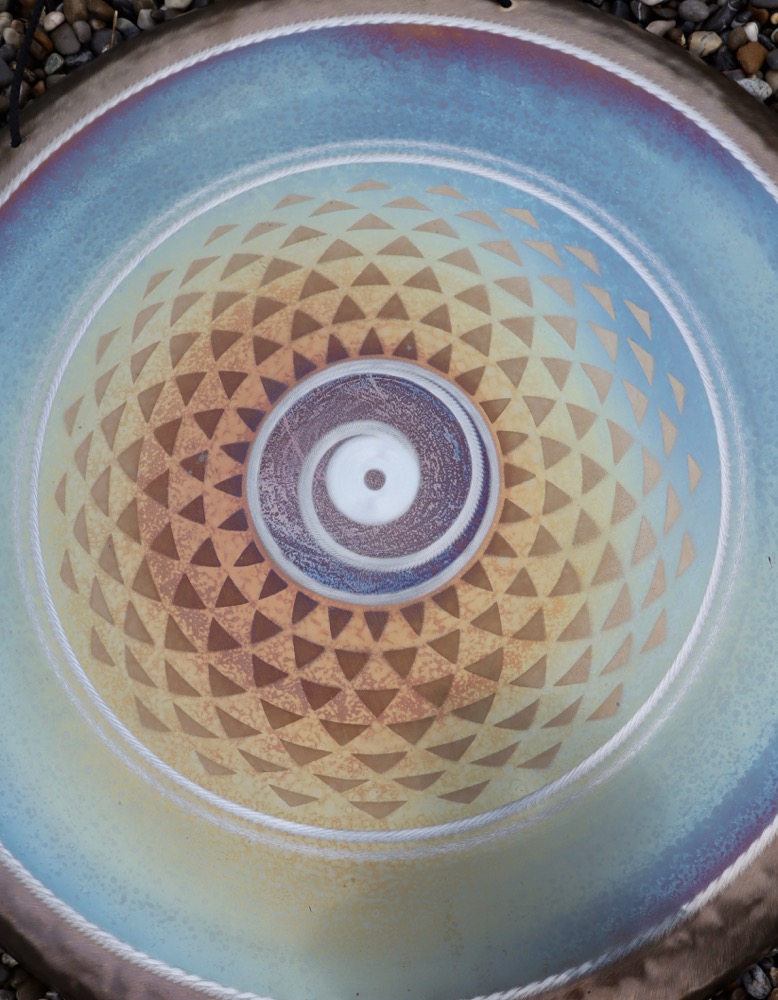 WOM GONG Vox Spirale - fire printed 70 cm 