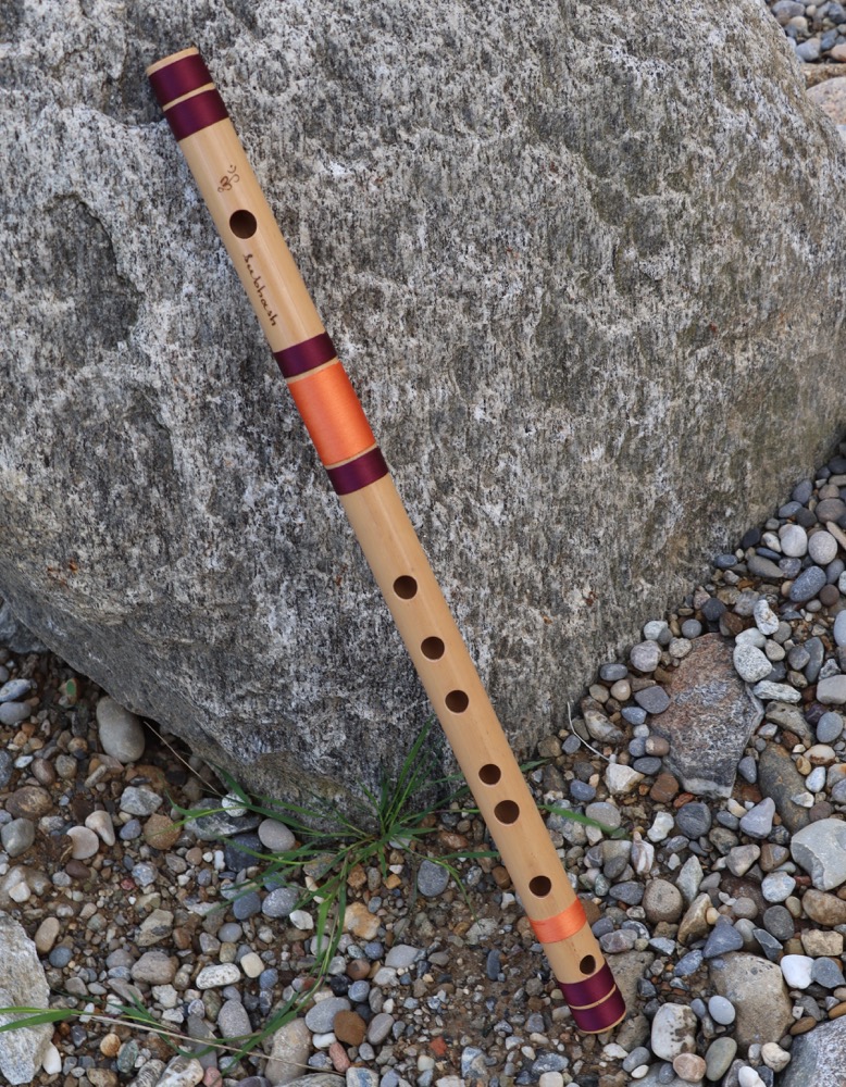 Bansuri Flöte Bambus A 432 hz inkl. Hartschalenköcher